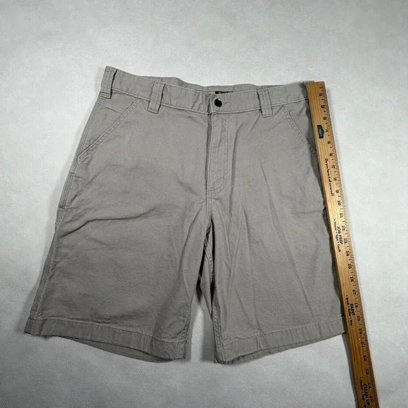 Carhartt Mens BS2514-M Rugged Flex Relaxed Fit Canvas Work Shorts Tan Khaki 36 - Picture 7 of 11